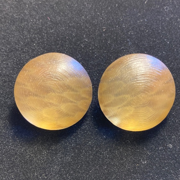 Alexis Bittar Reptile Pattern Lucite Clip Earrings - Picture 1 of 4